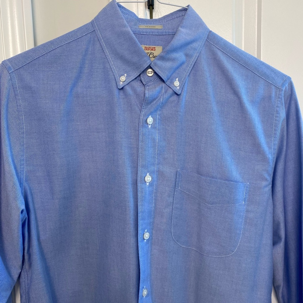 J Crew Blue Oxford Button Down Classic